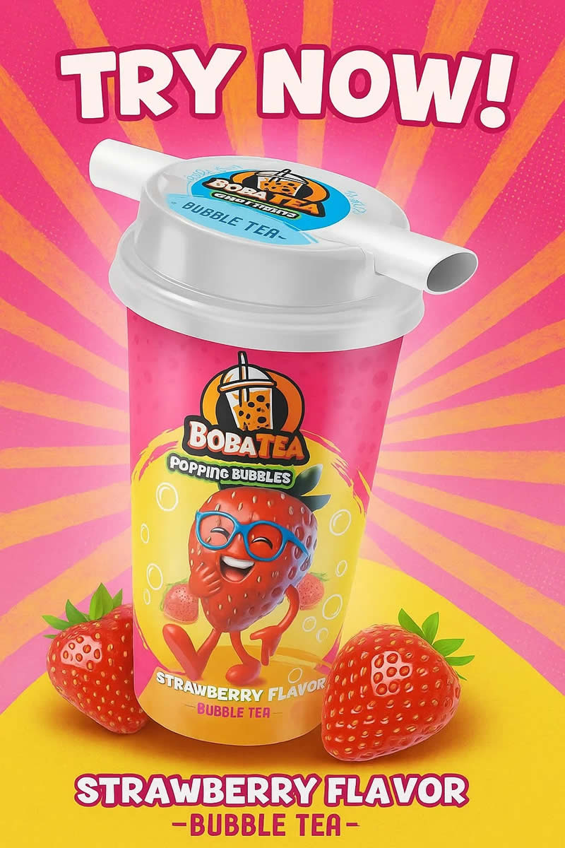 BOBATEA POPPING BUBBLES ÇİLEK